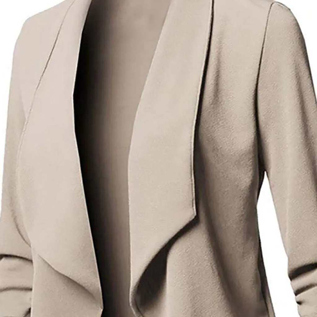 2023 Women Business Blazers Trendy Casual Cropped Blazer Jacket Petite Open Front Office Cardigan Stylish Womens Fall Coats