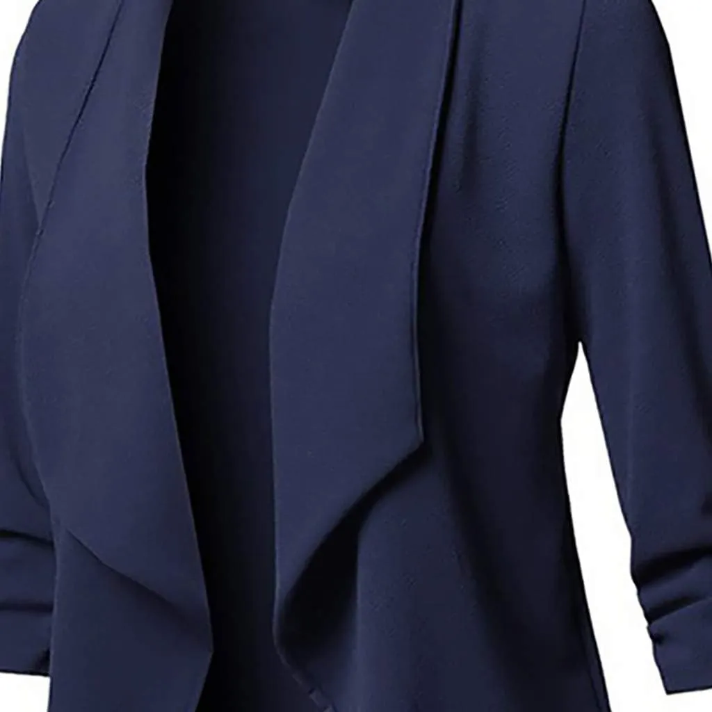 2023 Women Business Blazers Trendy Casual Cropped Blazer Jacket Petite Open Front Office Cardigan Stylish Womens Fall Coats