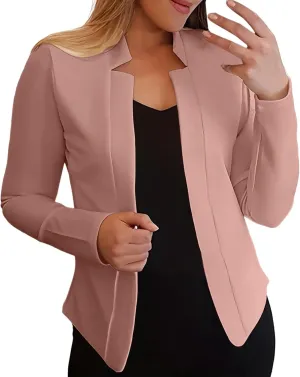 2024 Women Petite Blazer Dressy Casual Work Suit Jackets Cute Croppped Cardigan Lightweight Open Front Short Sport Coats