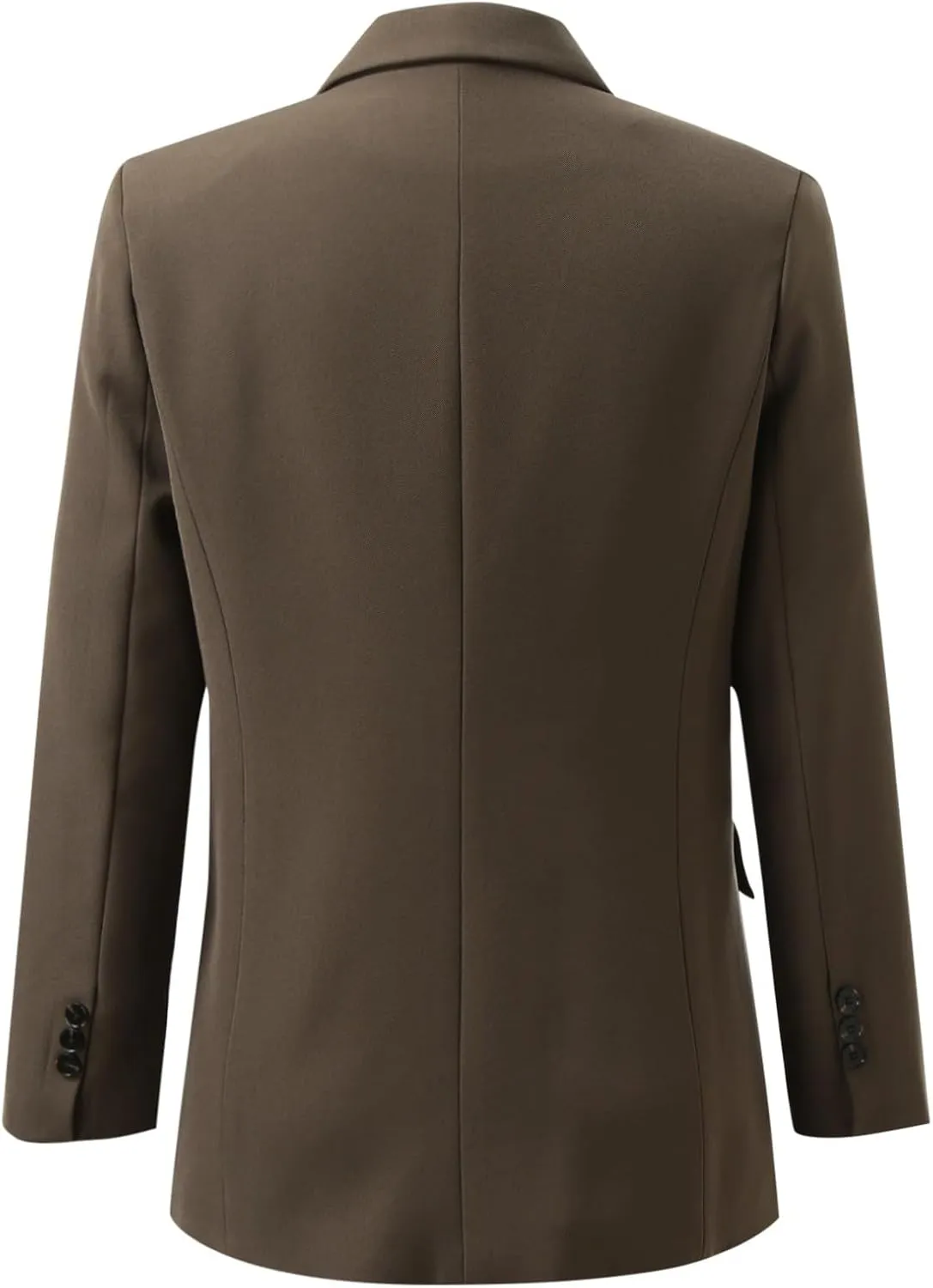 2024 Women's Casual Blazers Work Office Dressy Double Notch Lapel Suit Jackets Single Button Peplum Comfy Blazer Sport Coats