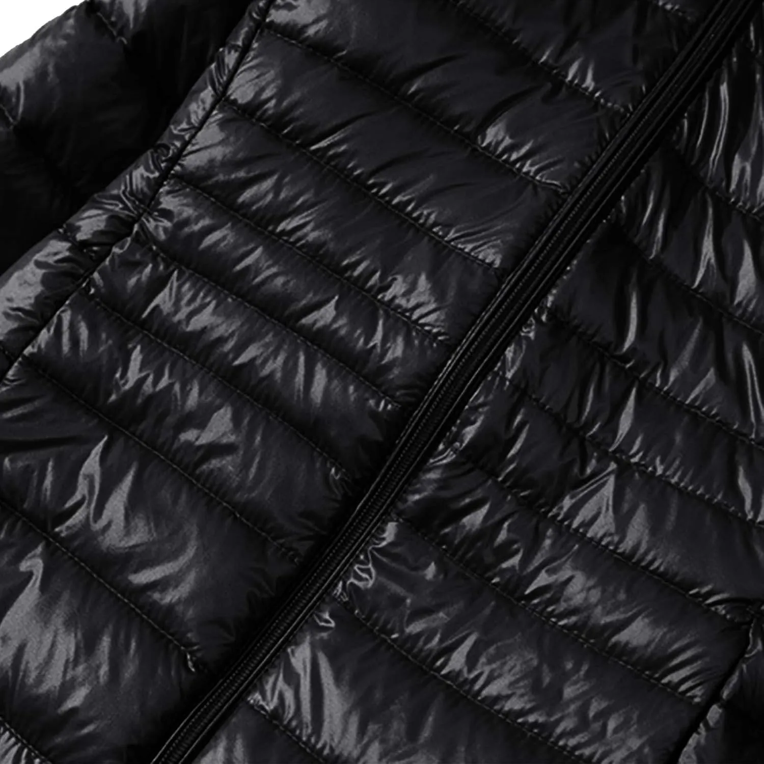 2024 Women's Packable Long Hooded Puffer Jackets Full-Zip Down Coats Insulated Quilted Warm Lightweight Winter Outwear