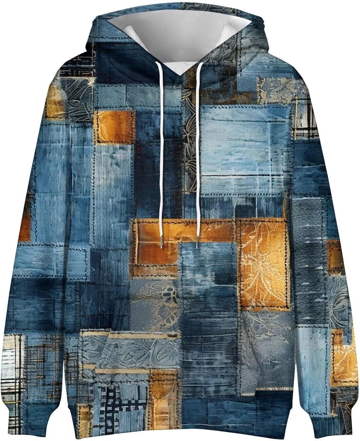 2025 Fashion Hoodies for Men Long Sleeve Workout Athletic Sweatshirt Casual Printing Hooded Pullover Tops with Pocket