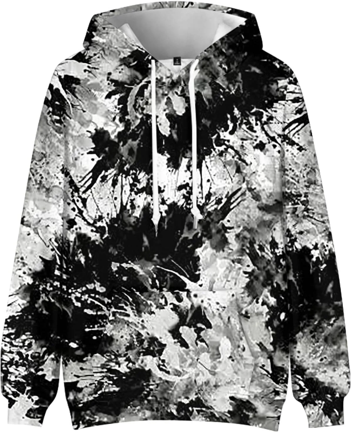 2025 Fashion Hoodies for Men Long Sleeve Workout Athletic Sweatshirt Casual Printing Hooded Pullover Tops with Pocket