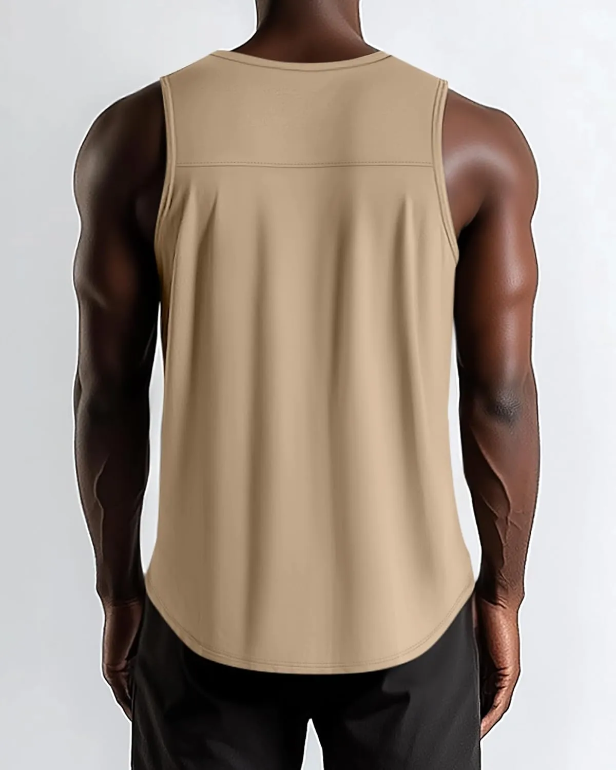 3 Pack Big and Tall Cotton Men's Tank Tops Plus Size Workout Sleeveless Tee Shirts Crew Neck Muscle Shirts L-5XL