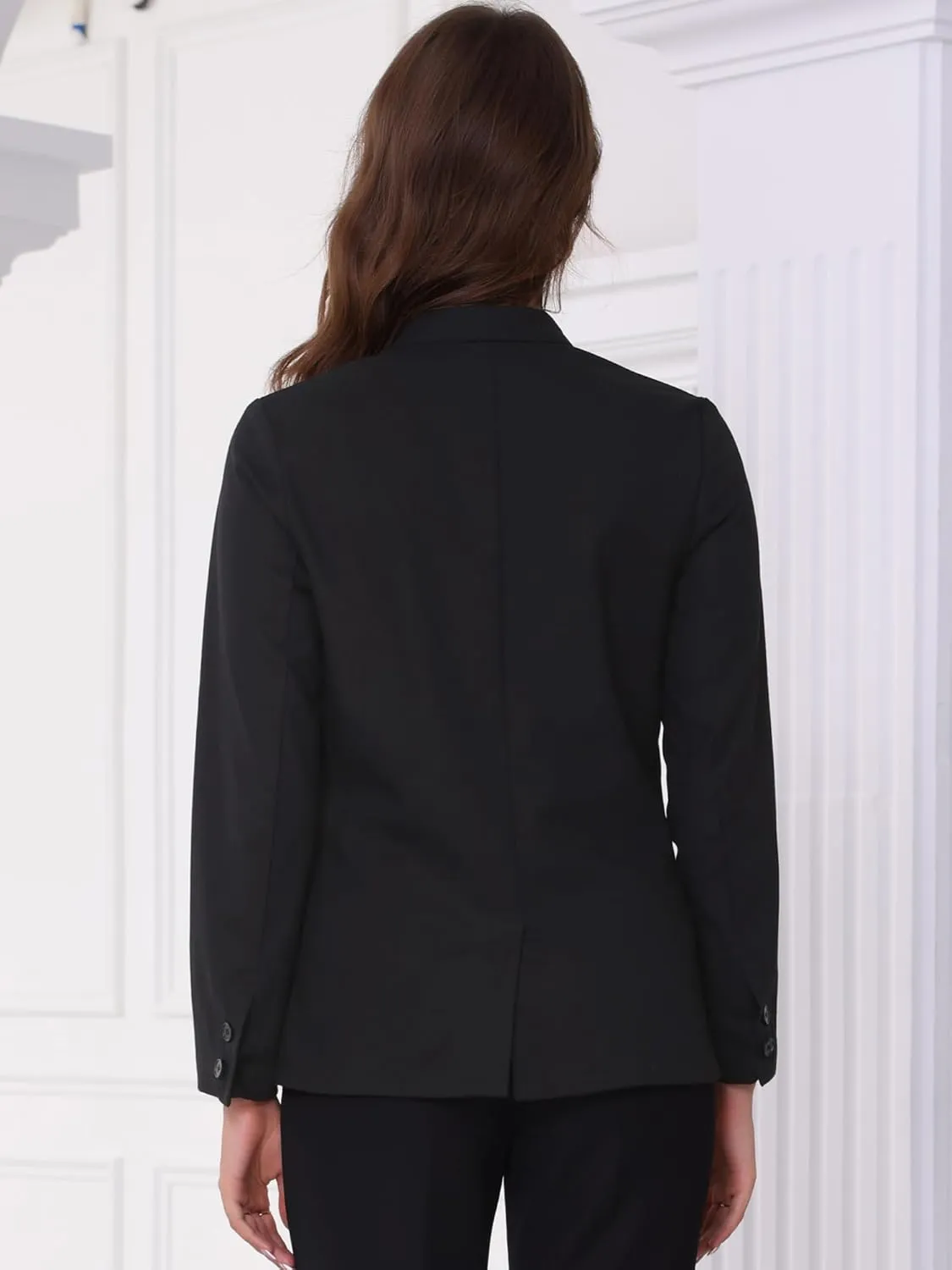 Allegra K Linen Blazer for Women's Casual Long Sleeve Lightweight Spring Summer Work Business Blazers Jackets