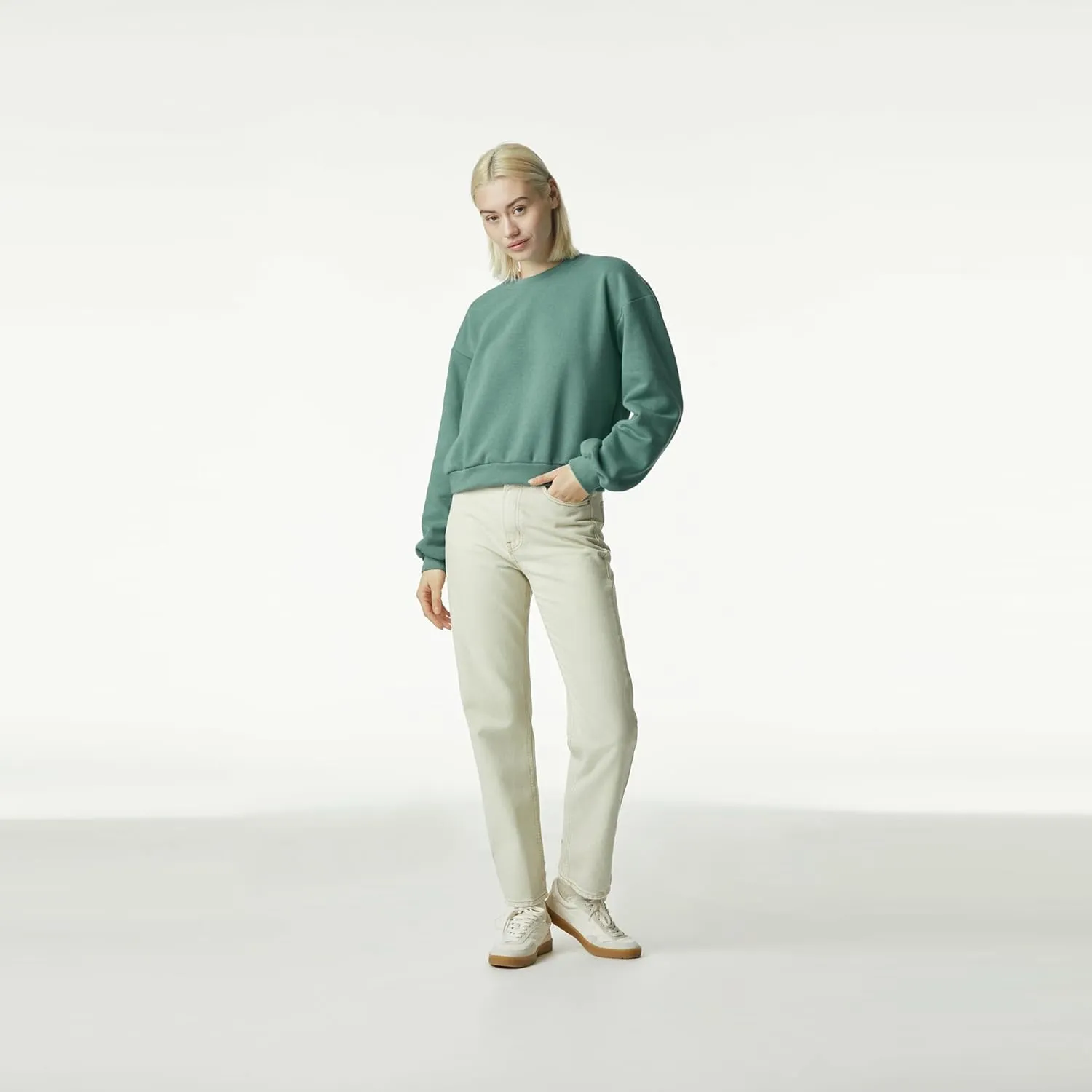 American Apparel Women's ReFlex Fleece Crewneck Sweatshirt, GRF494AA