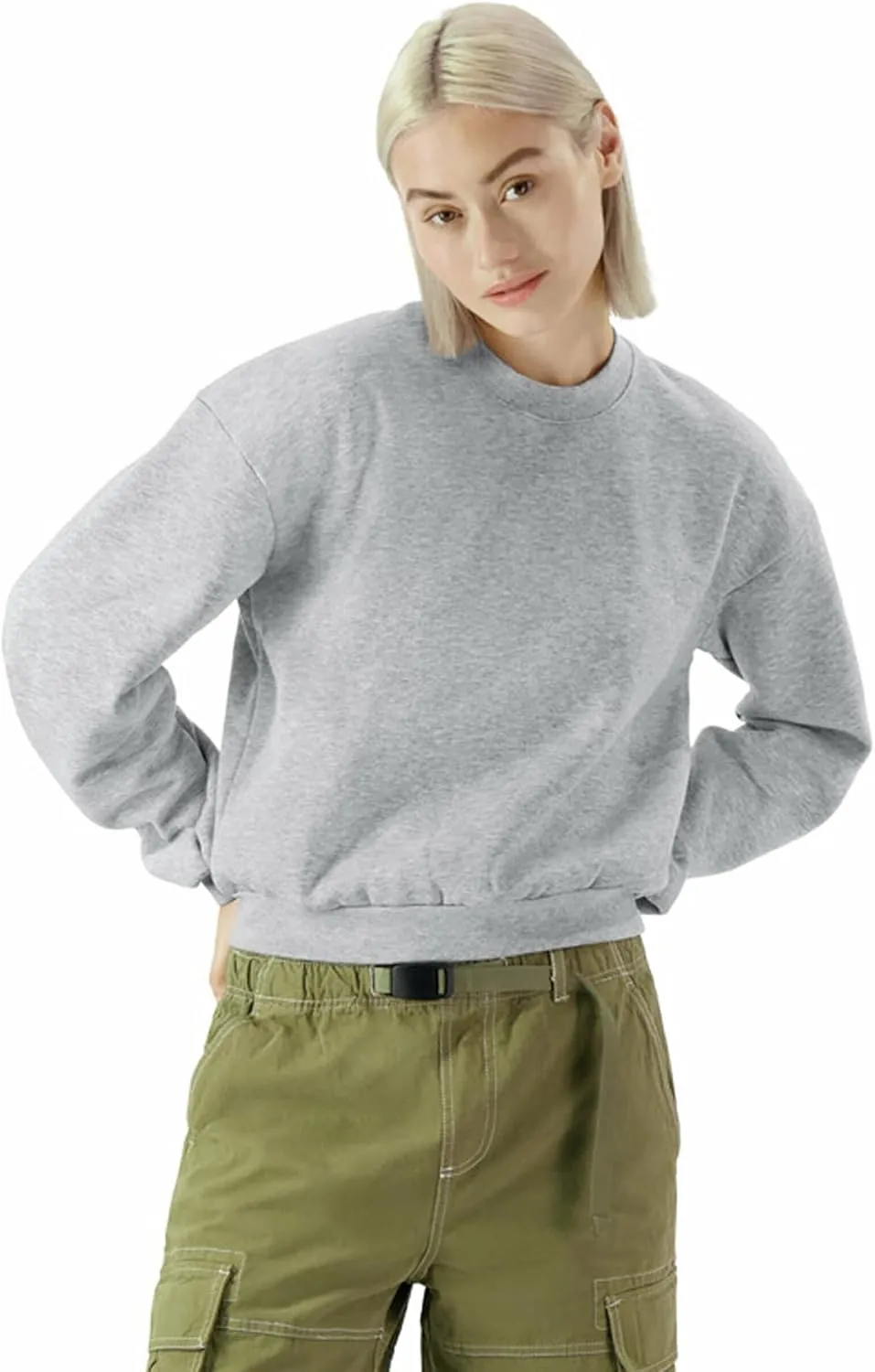 American Apparel Women's ReFlex Fleece Crewneck Sweatshirt, GRF494AA