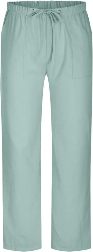 Big and Tall Linen Pants for Men Drawstring Lounge Pants Elastic Waist Dress Trousers Straight Leg Loose Pants