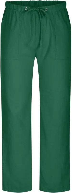 Big and Tall Linen Pants for Men Drawstring Lounge Pants Elastic Waist Dress Trousers Straight Leg Loose Pants