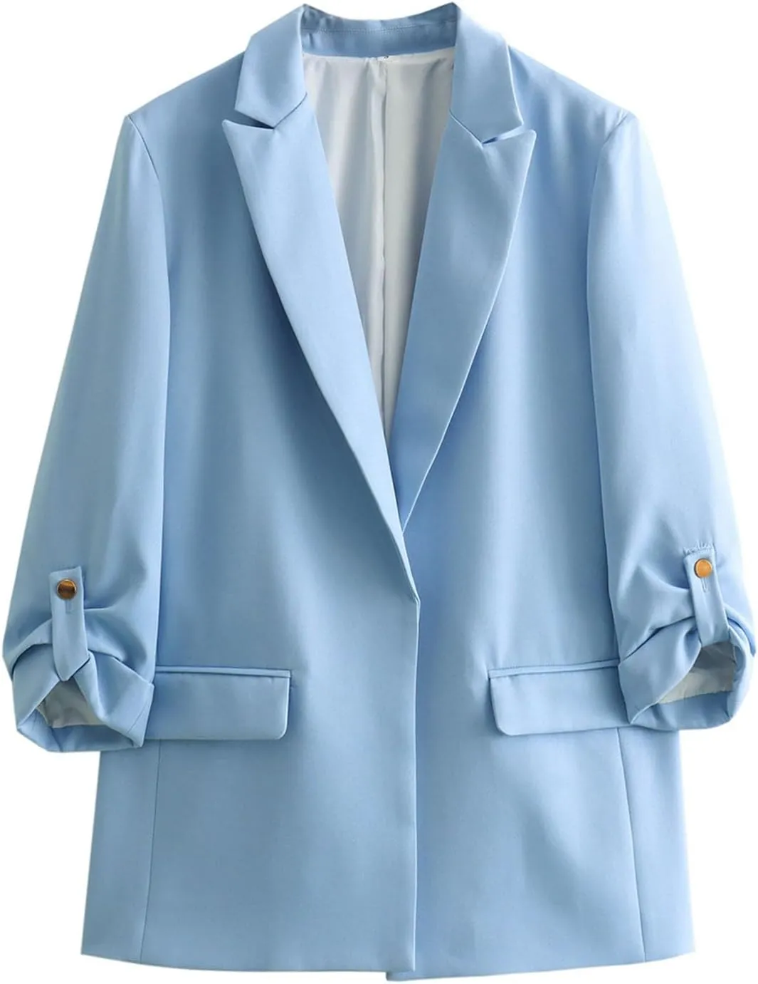 Blazer for Women Business Suit Jacket Casual Blazers Rolled Long Sleeve Work Office Blazers Fall Fashion 2024