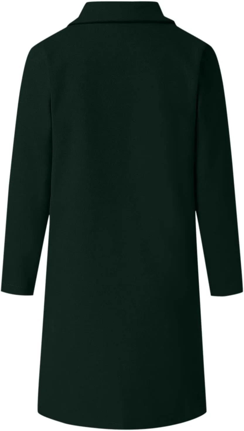 Blazers for Women Fall Fashion Single Breasted Overcoat Jacket Long Sleeve Open Front Cardigans Work Suit 2024 Blazer