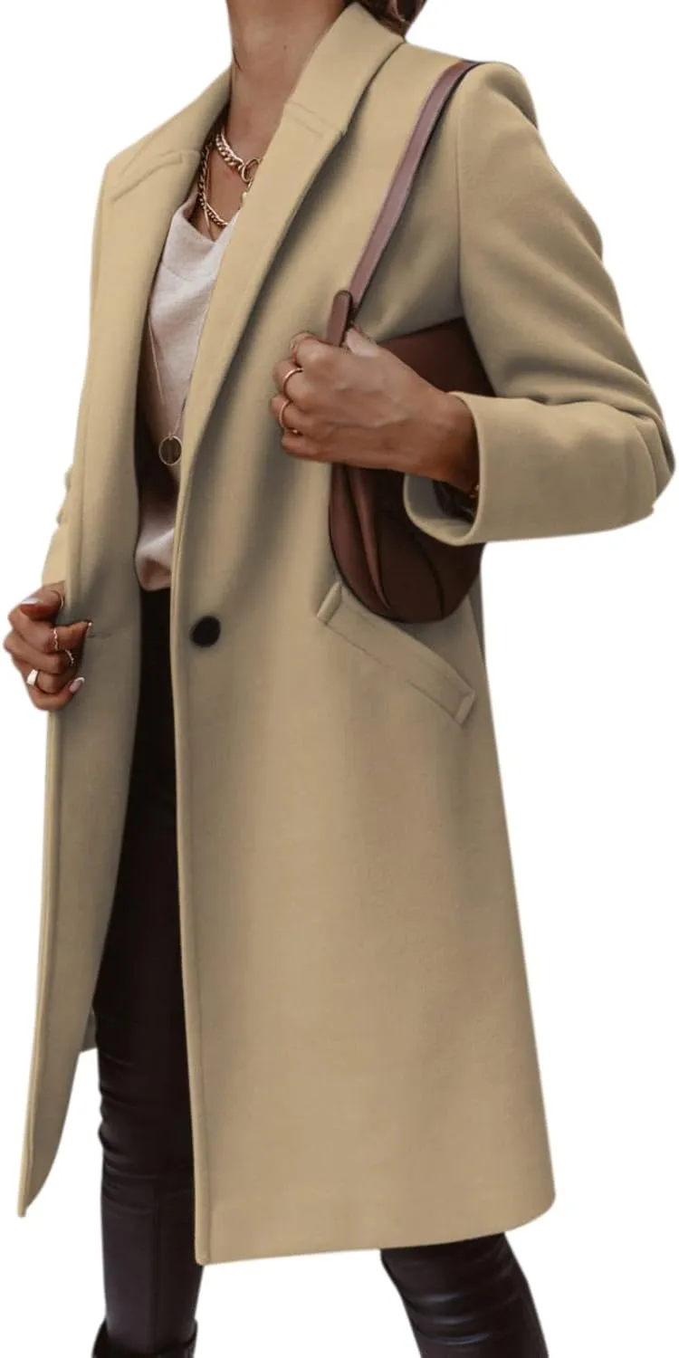 Blazers for Women Fall Fashion Single Breasted Overcoat Jacket Long Sleeve Open Front Cardigans Work Suit 2024 Blazer
