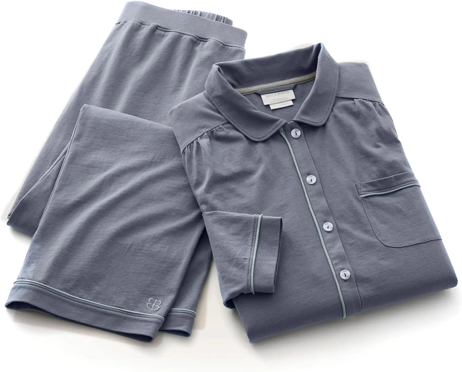 BOLL & BRANCH Women's Soft Knit Long Sleeve & Pants Pajama Set
