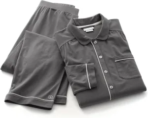 BOLL & BRANCH Women's Soft Knit Short Sleeve & Pants Pajama Set