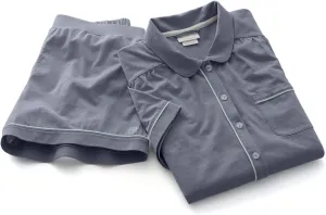 BOLL & BRANCH Women's Soft Knit Short Sleeve & Shorts Pajama Set