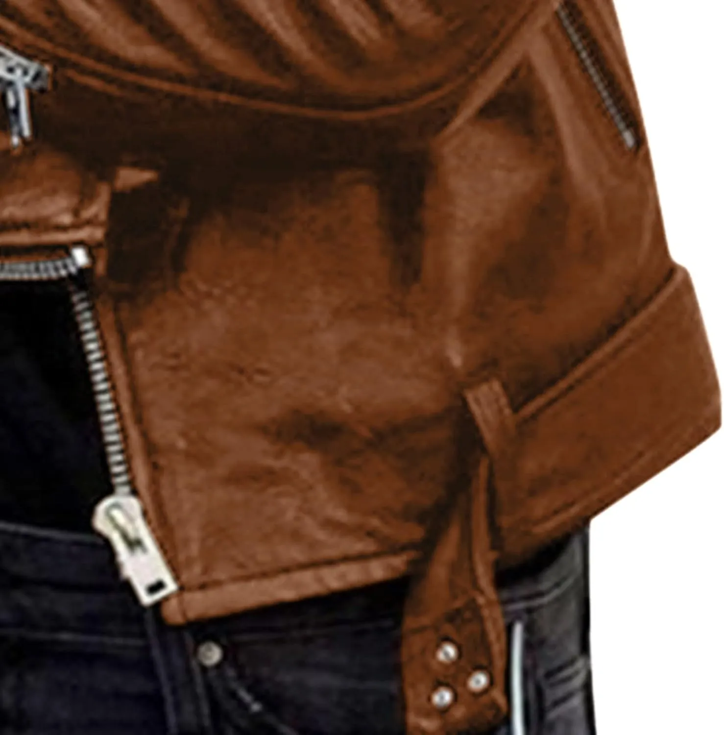 BOXIACEY Faux Leather Jacket Women Stylish 2025 Zipper Coats Classic Fit New Motorcycle Outerwear Fall Lapel Solid Tops