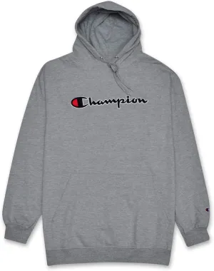 Champion Mens Hoodies Big and Tall - Embroidered Pullover Fleece Sweatshirt