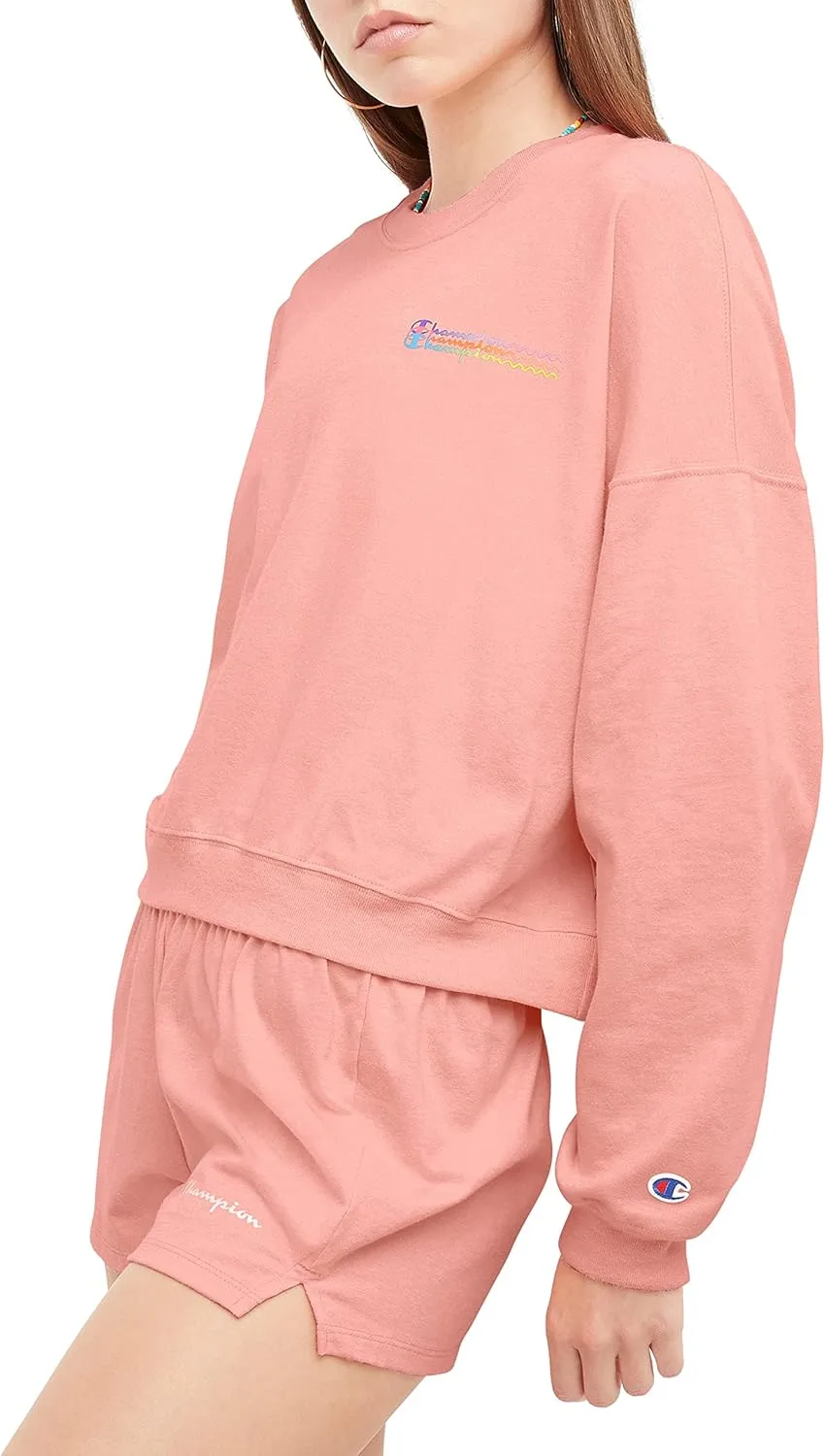 Champion Sweatshirt, Midweight Tee Shirt Hoodie for Women, Graphic