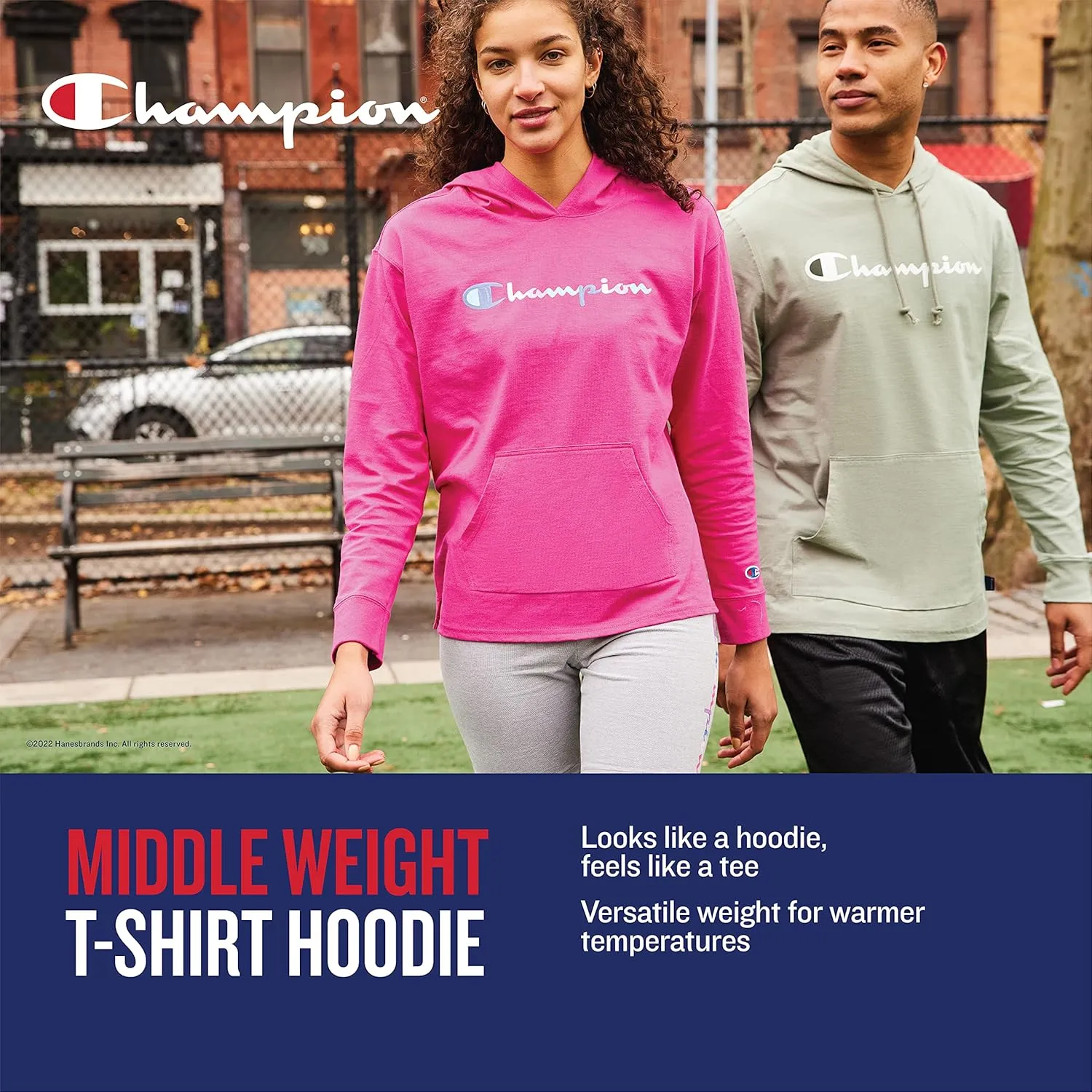 Champion Sweatshirt, Midweight Tee Shirt Hoodie for Women, Graphic