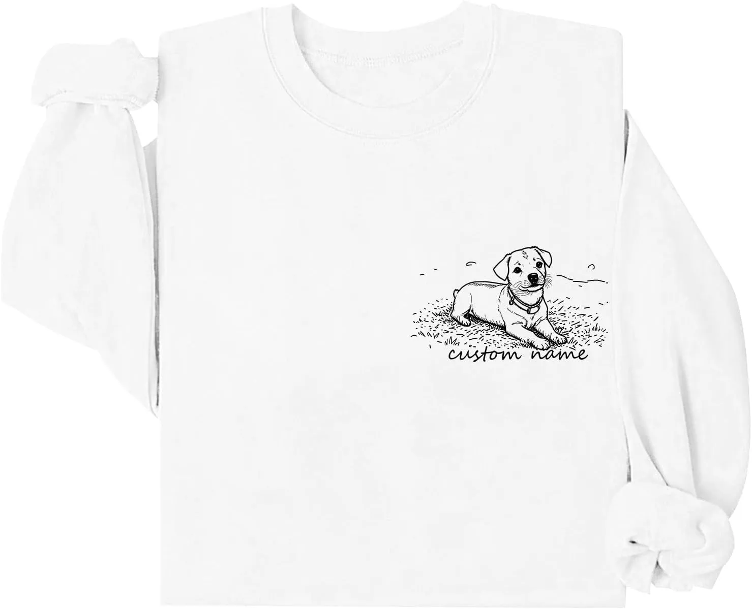 Custom Dog Mom Sweatshirt Women Personalized Pet Portrait Sweatshirts Design Your Own Casual Crewneck Pullover Tops