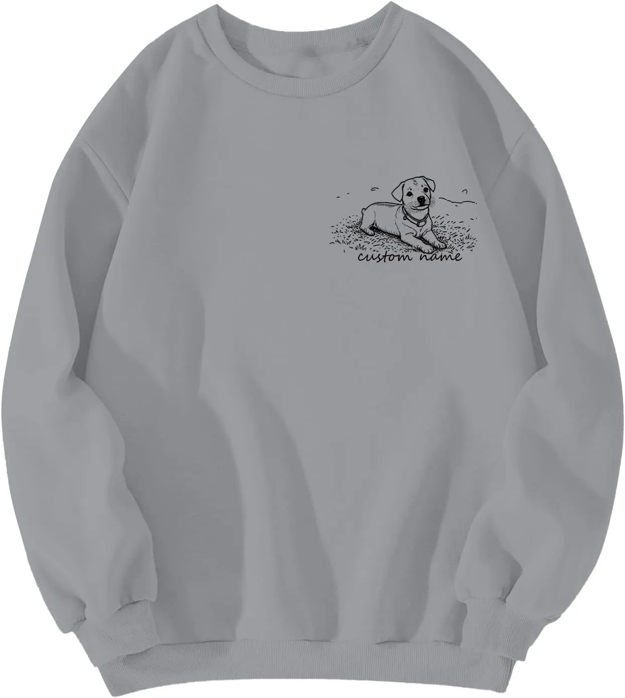 Custom Dog Mom Sweatshirt Women Personalized Pet Portrait Sweatshirts Design Your Own Casual Crewneck Pullover Tops