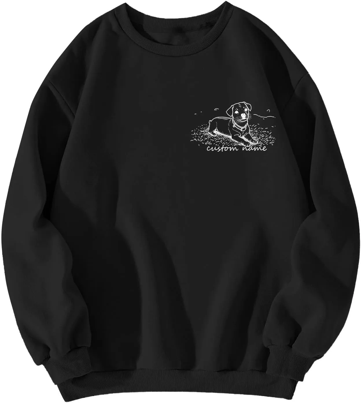 Custom Dog Mom Sweatshirt Women Personalized Pet Portrait Sweatshirts Design Your Own Casual Crewneck Pullover Tops