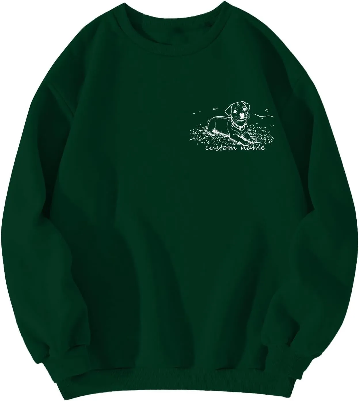 Custom Dog Mom Sweatshirt Women Personalized Pet Portrait Sweatshirts Design Your Own Casual Crewneck Pullover Tops