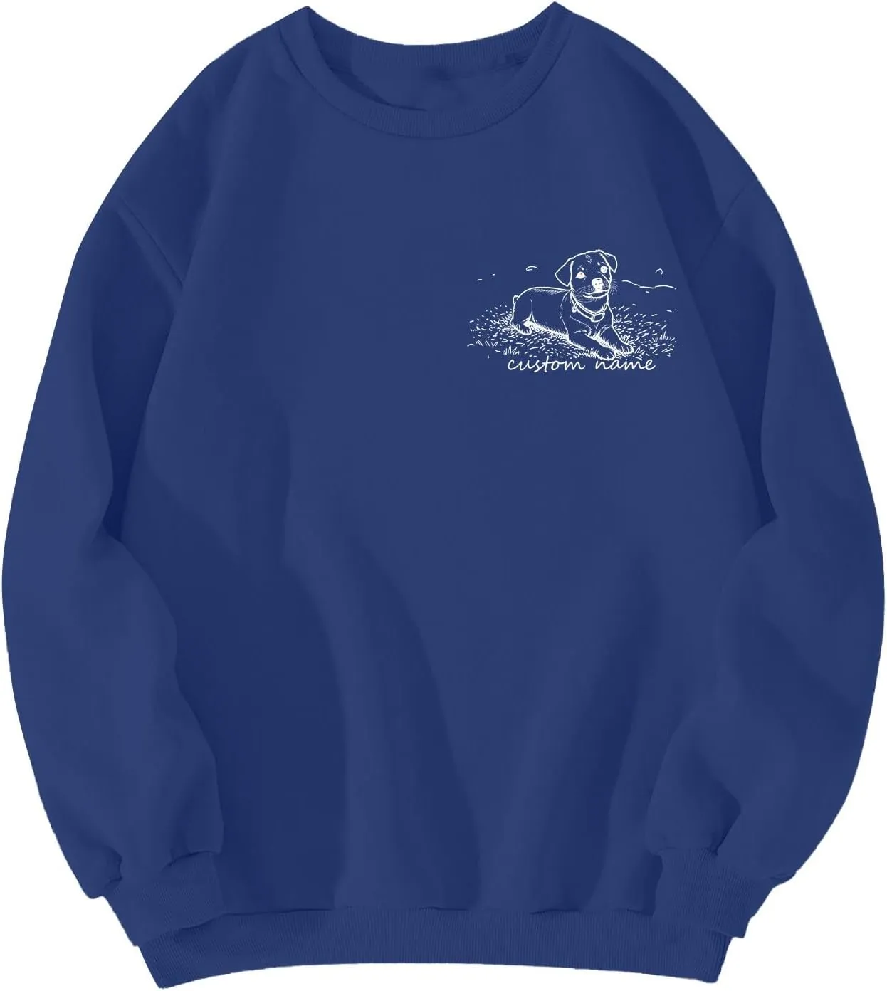 Custom Dog Mom Sweatshirt Women Personalized Pet Portrait Sweatshirts Design Your Own Casual Crewneck Pullover Tops