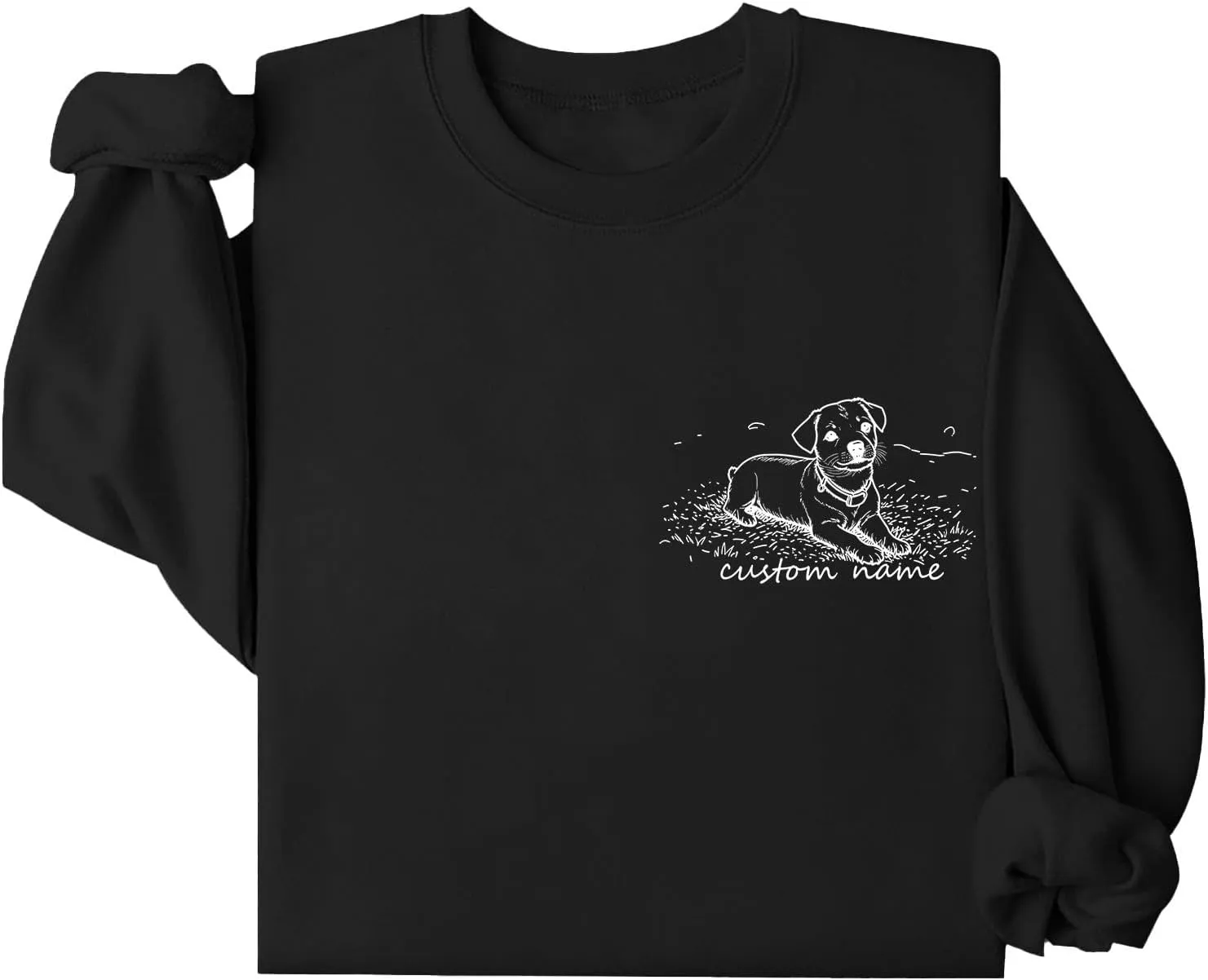 Custom Dog Mom Sweatshirt Women Personalized Pet Portrait Sweatshirts Design Your Own Casual Crewneck Pullover Tops