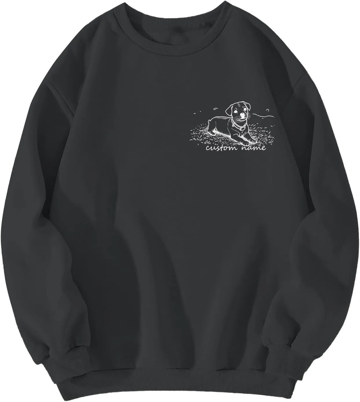 Custom Dog Mom Sweatshirt Women Personalized Pet Portrait Sweatshirts Design Your Own Casual Crewneck Pullover Tops