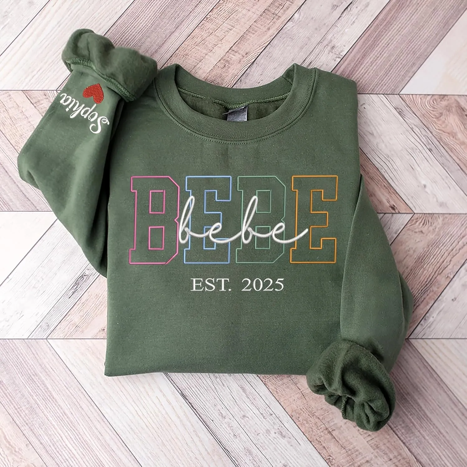 Custom Embroidered Grandma Sweatshirt, Embroidered Hoodies, Personalized Sweatshirt, Nana, Auntie, Mimi Gifts