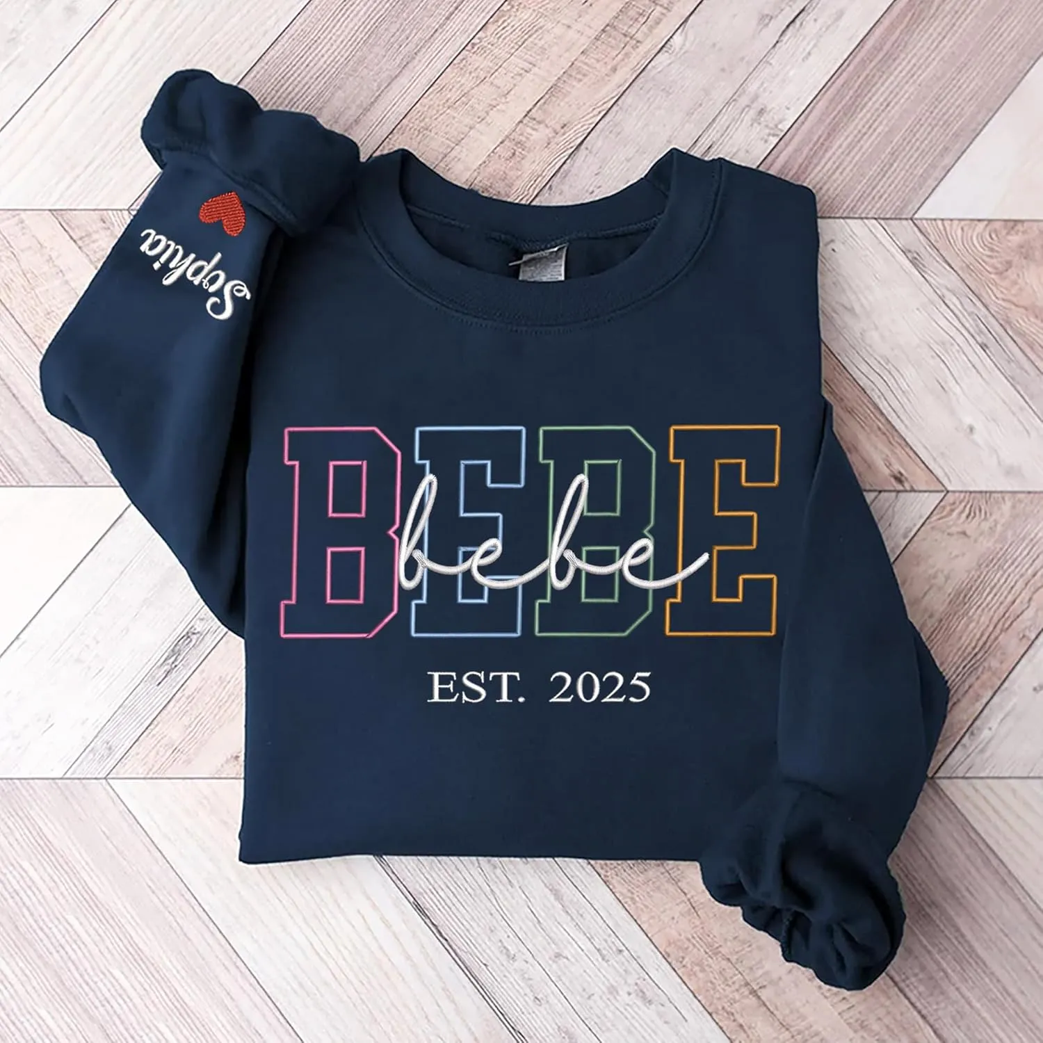 Custom Embroidered Grandma Sweatshirt, Embroidered Hoodies, Personalized Sweatshirt, Nana, Auntie, Mimi Gifts
