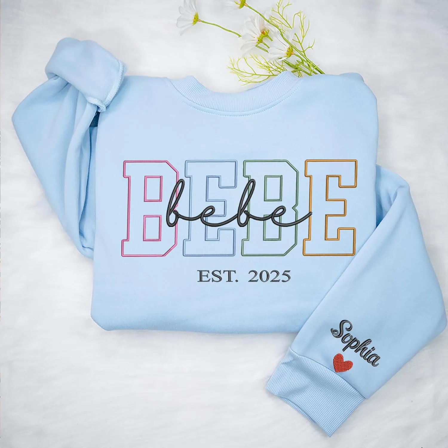 Custom Embroidered Grandma Sweatshirt, Embroidered Hoodies, Personalized Sweatshirt, Nana, Auntie, Mimi Gifts