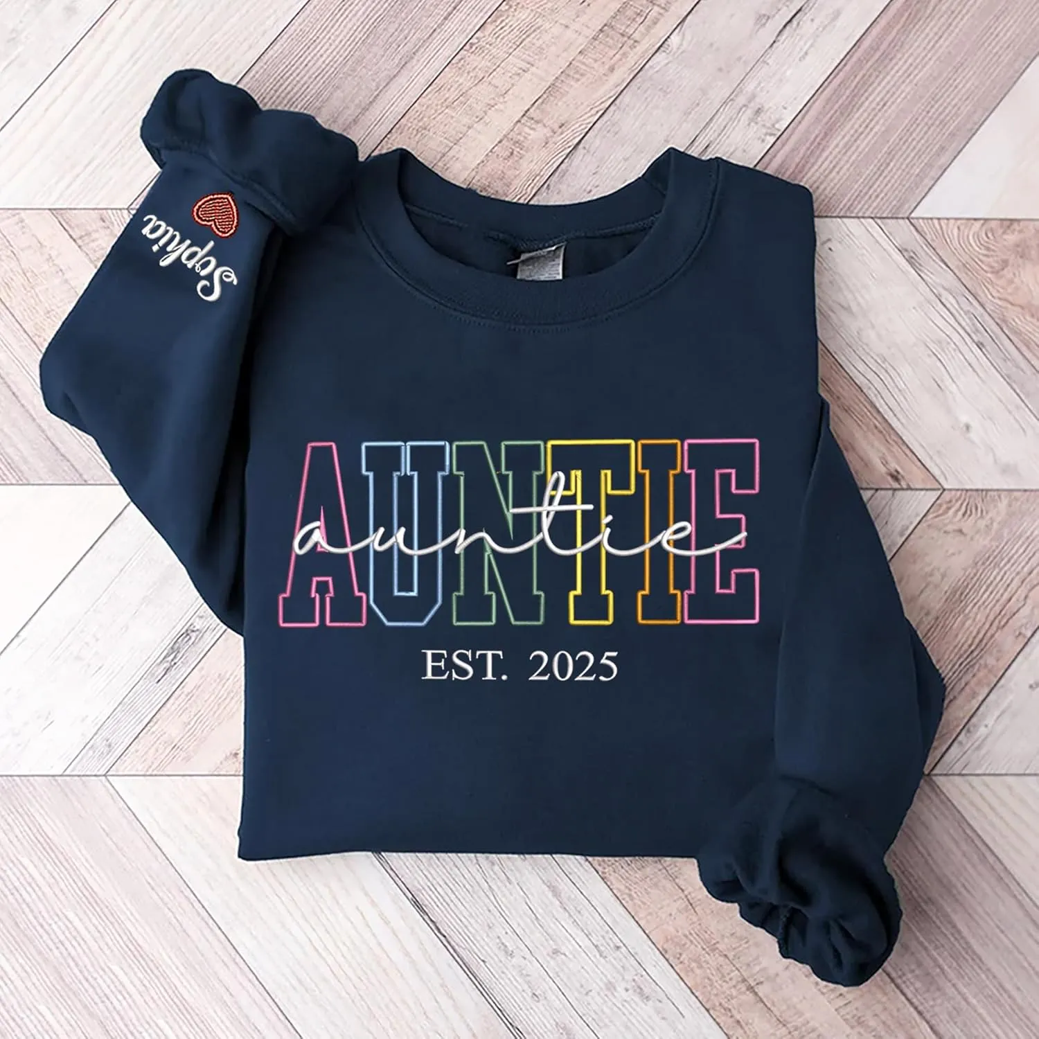 Custom Embroidered Grandma Sweatshirt, Embroidered Hoodies, Personalized Sweatshirt, Nana, Auntie, Mimi Gifts