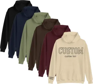 Custom Embroidered Hoodie Design Your Own, Customized Crewneck Sweatshirt, Personalized Hoodie For Women Men, Add Your Own Custom Text, Valentine Hoodie Gifts for Him Her, Mothers Day, Christmas B