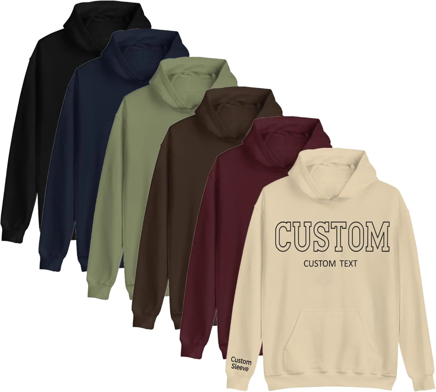 Custom Embroidered Hoodie Design Your Own, Customized Crewneck Sweatshirt, Personalized Hoodie For Women Men, Add Your Own Custom Text, Valentine Hoodie Gifts for Him Her, Mothers Day, Christmas B