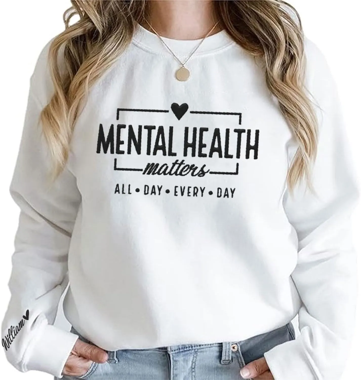 Custom Embroidered Mental Health Therapist Sweatshirt, Mental Health Sweater, Sensitive Sweatshirt, Anxious Hoodies