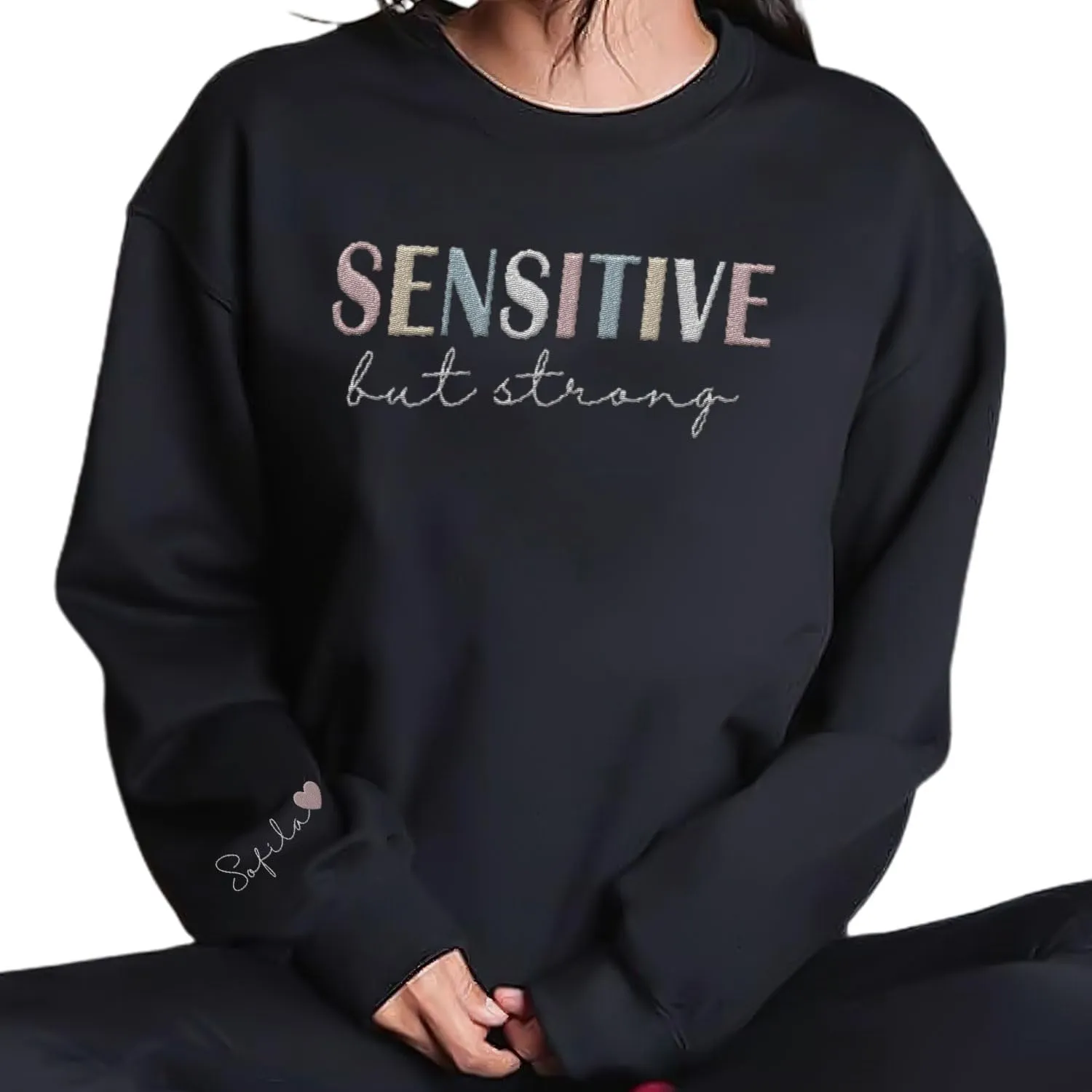 Custom Embroidered Mental Health Therapist Sweatshirt, Mental Health Sweater, Sensitive Sweatshirt, Anxious Hoodies