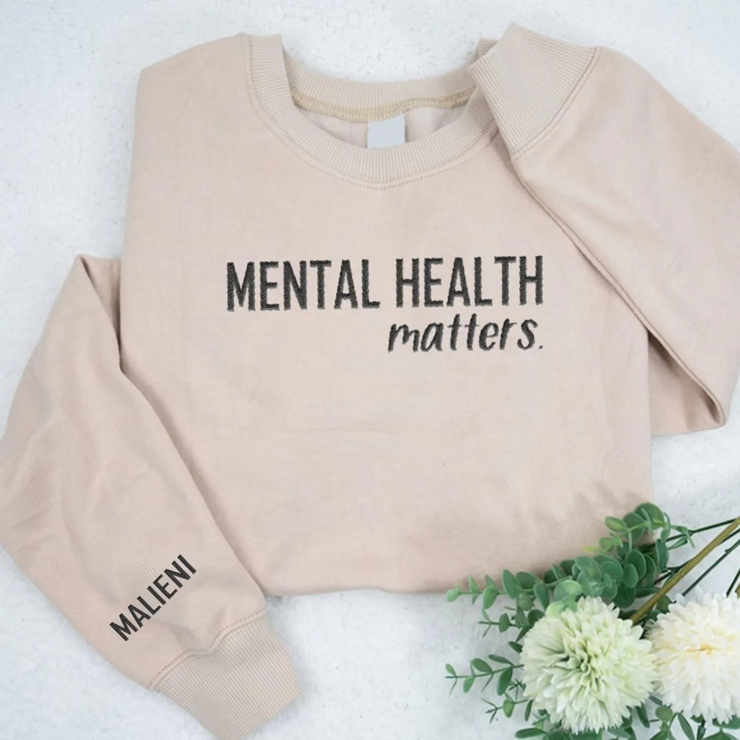 Custom Embroidered Mental Health Therapist Sweatshirt, Mental Health Sweater, Sensitive Sweatshirt, Anxious Hoodies