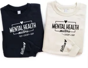 Custom Embroidered Mental Health Therapist Sweatshirt, Mental Health Sweater, Sensitive Sweatshirt, Anxious Hoodies