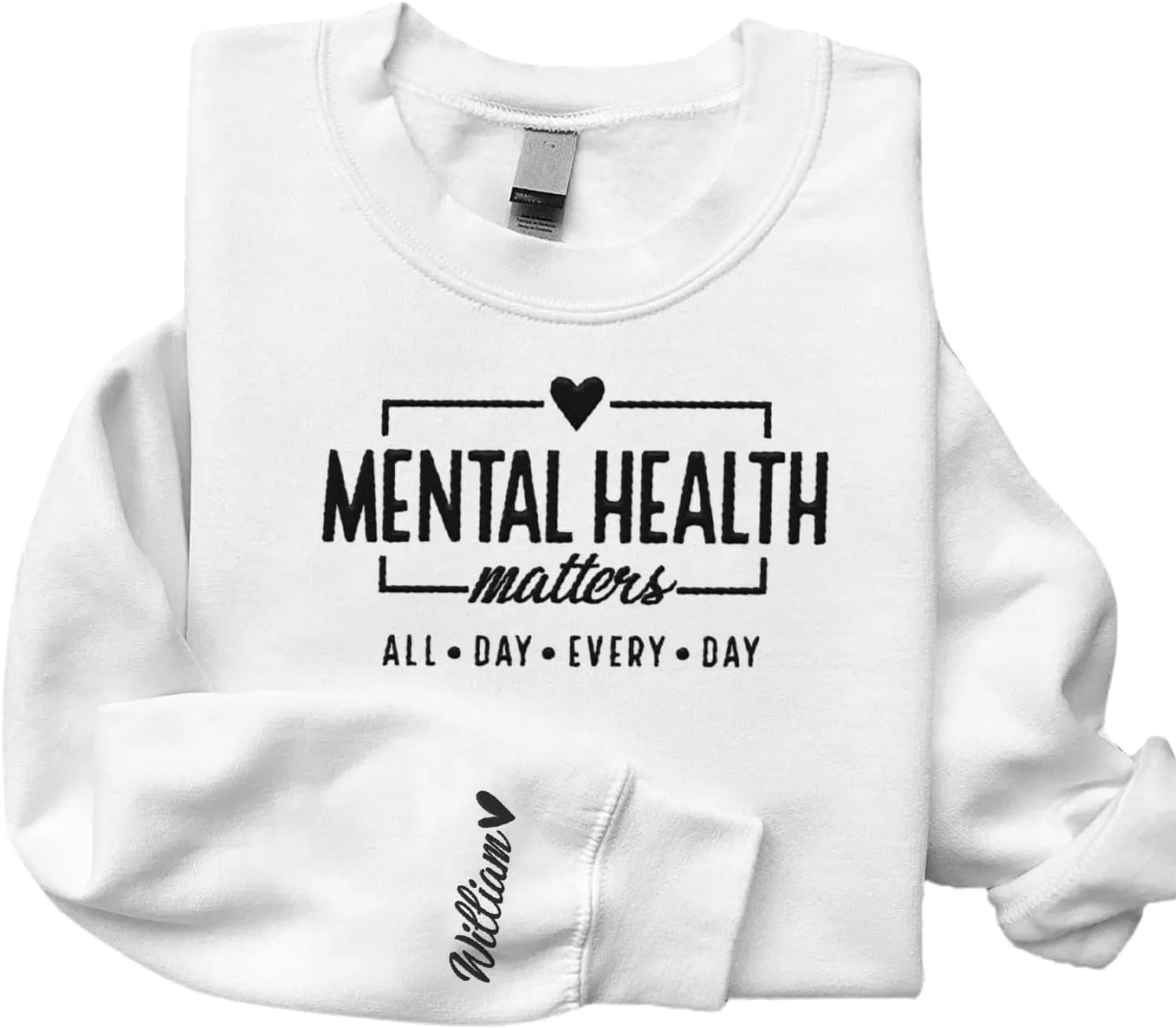 Custom Embroidered Mental Health Therapist Sweatshirt, Mental Health Sweater, Sensitive Sweatshirt, Anxious Hoodies