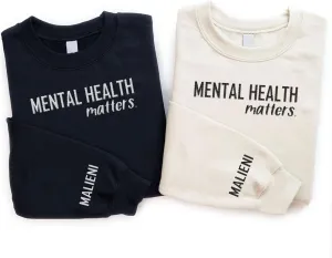 Custom Embroidered Mental Health Therapist Sweatshirt, Mental Health Sweater, Sensitive Sweatshirt, Anxious Hoodies