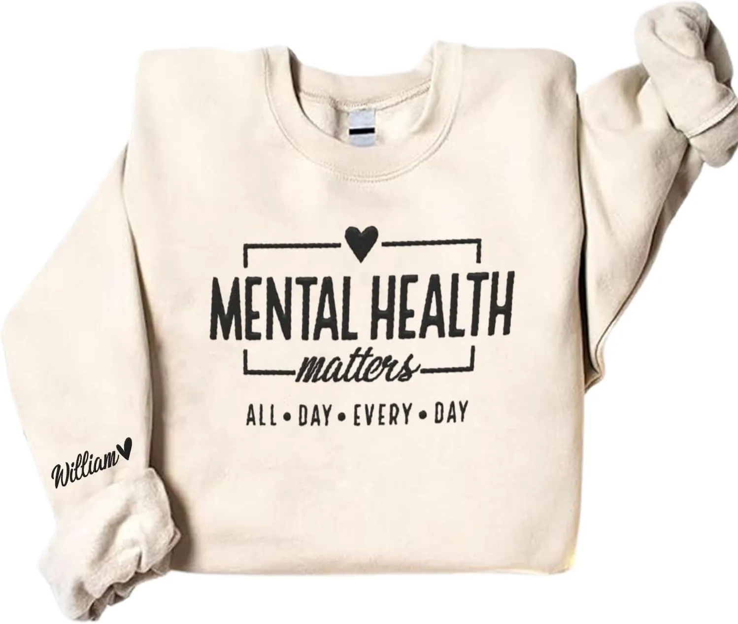 Custom Embroidered Mental Health Therapist Sweatshirt, Mental Health Sweater, Sensitive Sweatshirt, Anxious Hoodies
