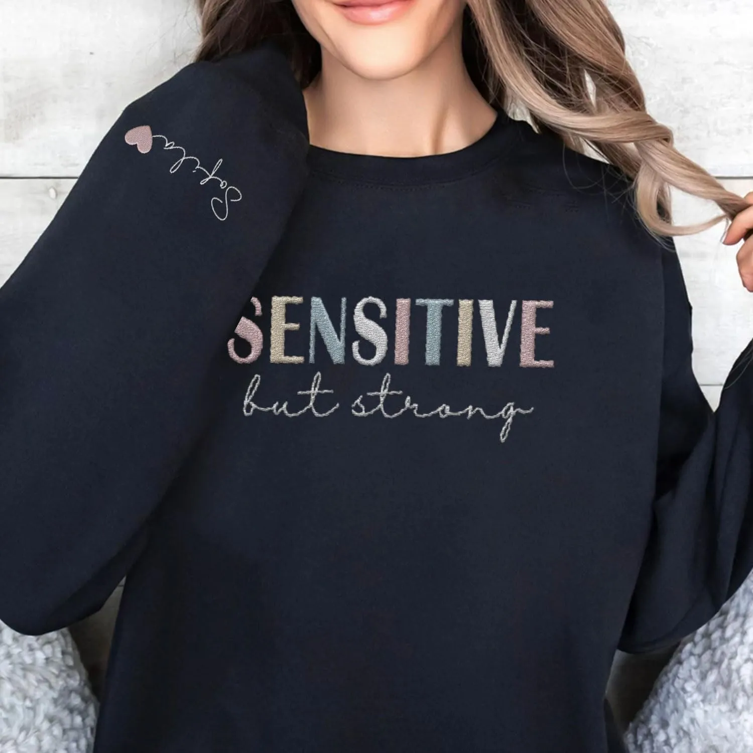 Custom Embroidered Mental Health Therapist Sweatshirt, Mental Health Sweater, Sensitive Sweatshirt, Anxious Hoodies