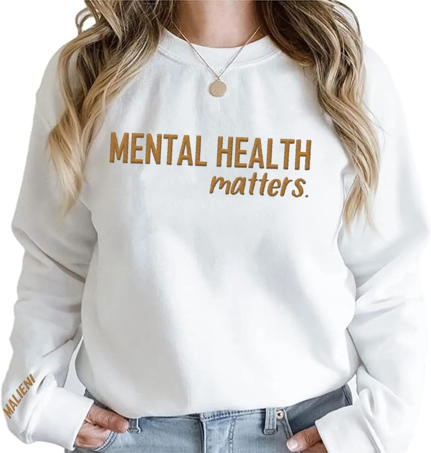 Custom Embroidered Mental Health Therapist Sweatshirt, Mental Health Sweater, Sensitive Sweatshirt, Anxious Hoodies