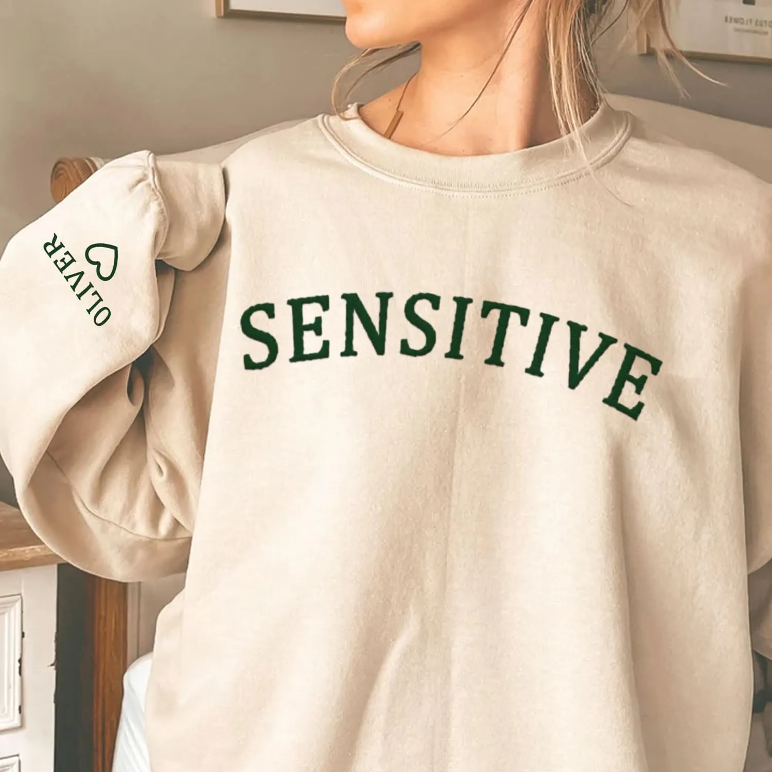 Custom Embroidered Mental Health Therapist Sweatshirt, Mental Health Sweater, Sensitive Sweatshirt, Anxious Hoodies