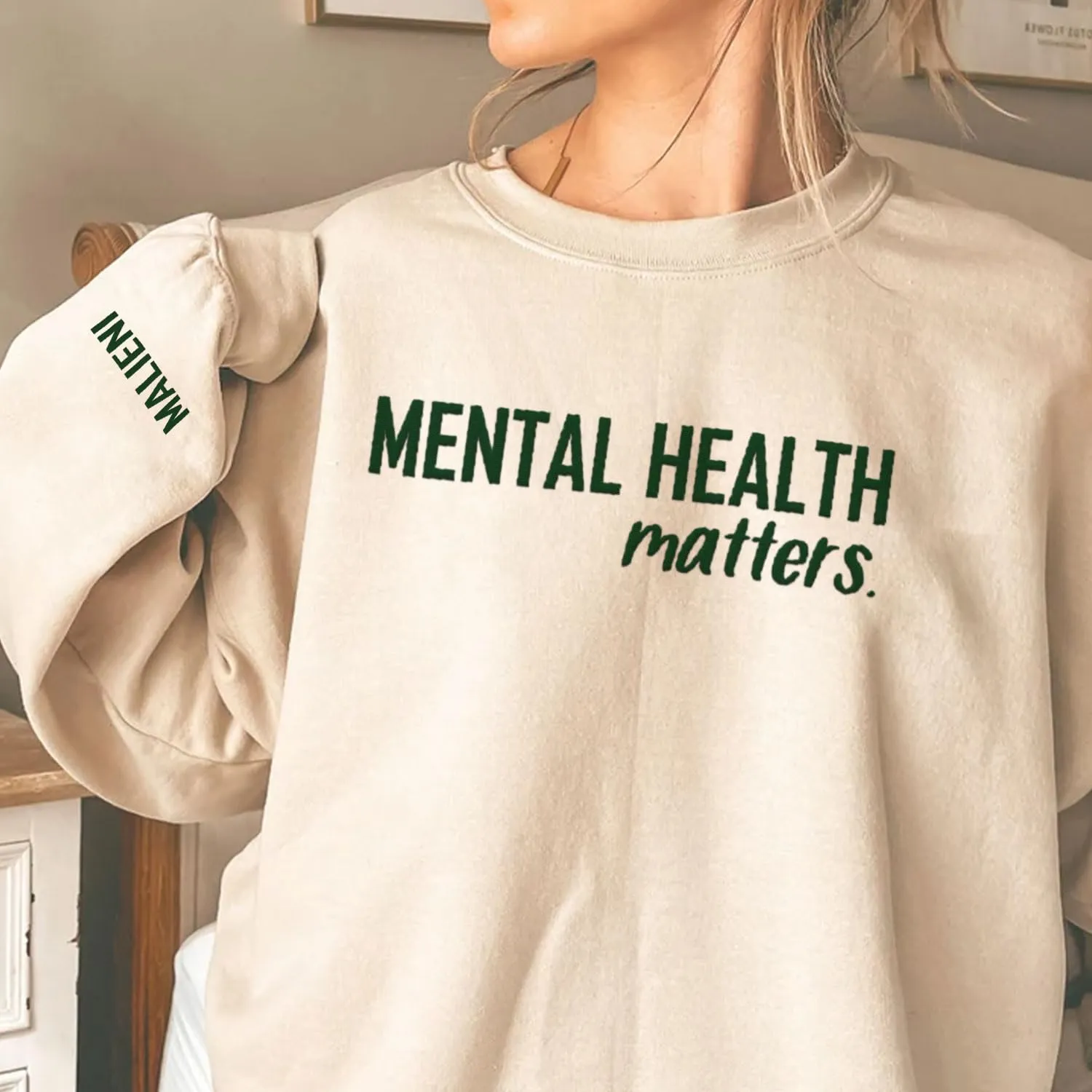 Custom Embroidered Mental Health Therapist Sweatshirt, Mental Health Sweater, Sensitive Sweatshirt, Anxious Hoodies