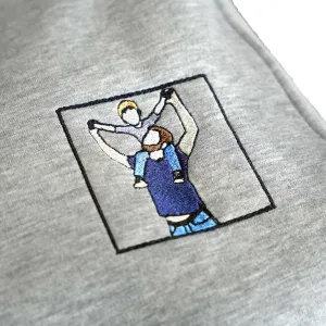 Custom Embroidered Portrait from Photo Sweatshirt, Custom Embroidered Hoodie, Gift for Dad, Gift for Him, Personalized Crewneck, Christmas