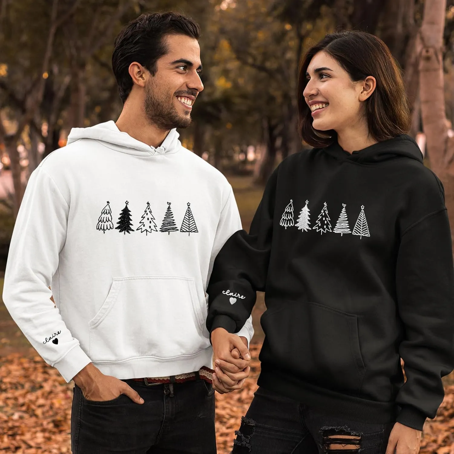 Custom Embroidered Sweatshirt - Christmas Hoodies, Gifts for Women, Men, Family, Holiday