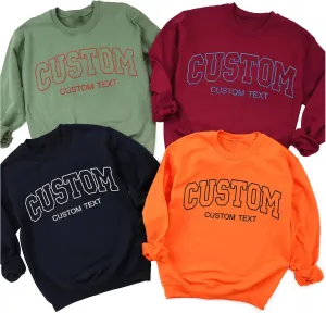 Custom Embroidered Sweatshirt Design Your Own, Customized Crewneck Sweatshirt, Personalized Hoodie For Women Men, Add Your Own Custom Text, Valentine Hoodie Gifts for Him Her, Mothers Day, Christmas B